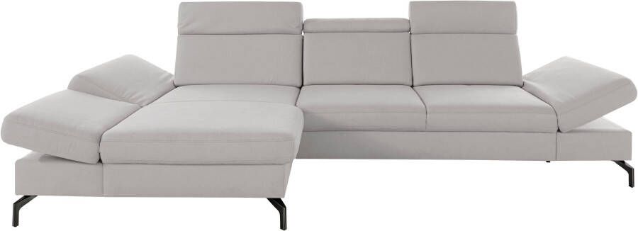Sit&more Hoekbank Brisbane L-vorm Poothoogte 15 cm inclusief verstelbare zitdiepte armleuningen en hoofdeind - Foto 9