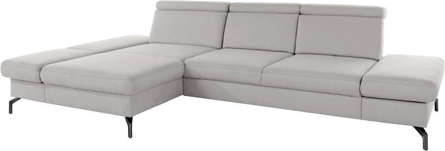 Sit&more Hoekbank Brisbane L-vorm Poothoogte 15 cm inclusief verstelbare zitdiepte armleuningen en hoofdeind - Foto 10
