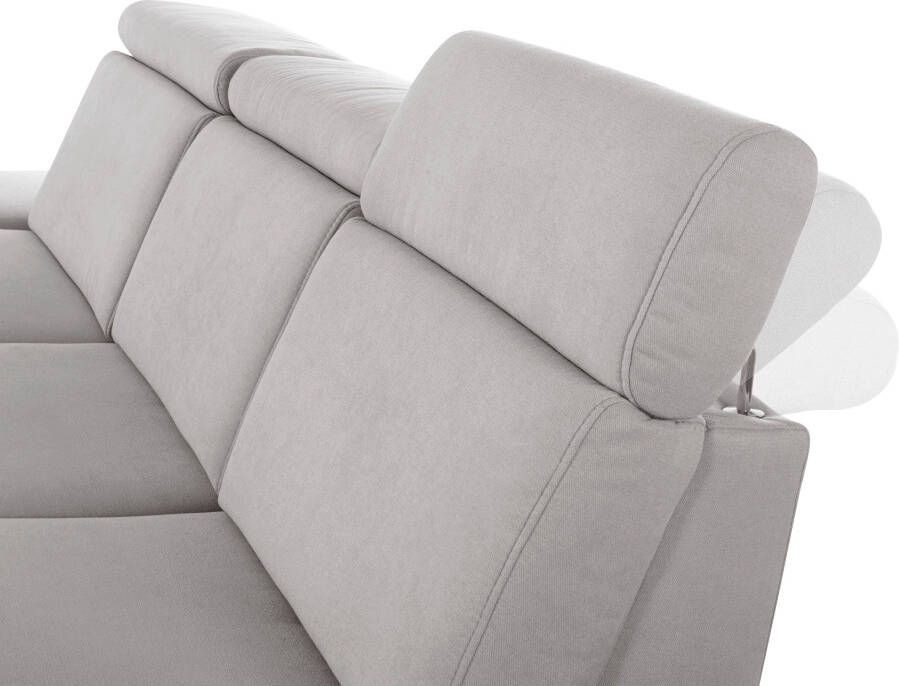 Sit&more Hoekbank Brisbane L-vorm Poothoogte 15 cm inclusief verstelbare zitdiepte armleuningen en hoofdeind - Foto 3