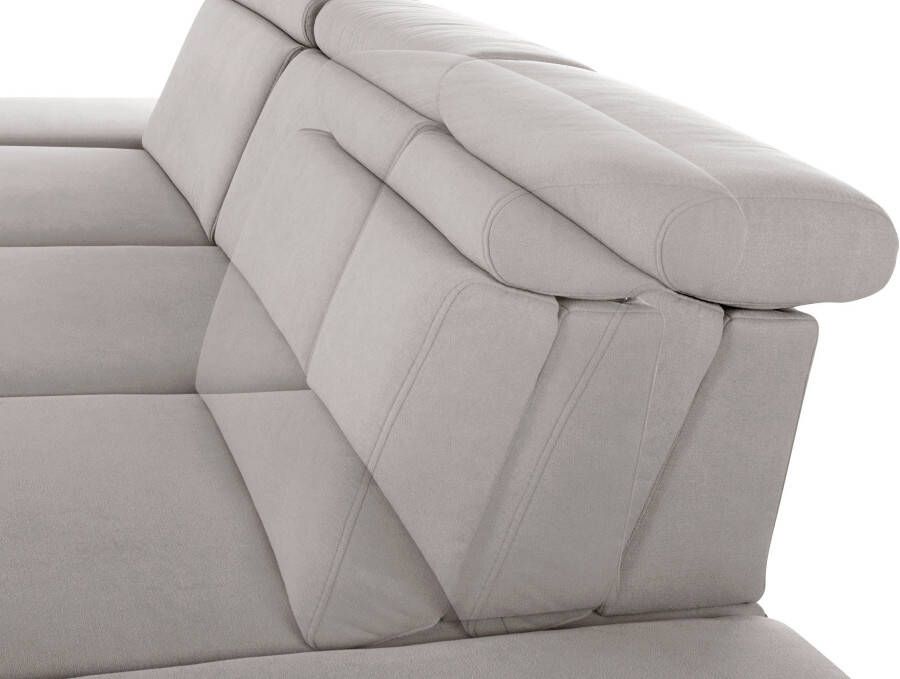 Sit&more Hoekbank Brisbane L-vorm Poothoogte 15 cm inclusief verstelbare zitdiepte armleuningen en hoofdeind - Foto 4