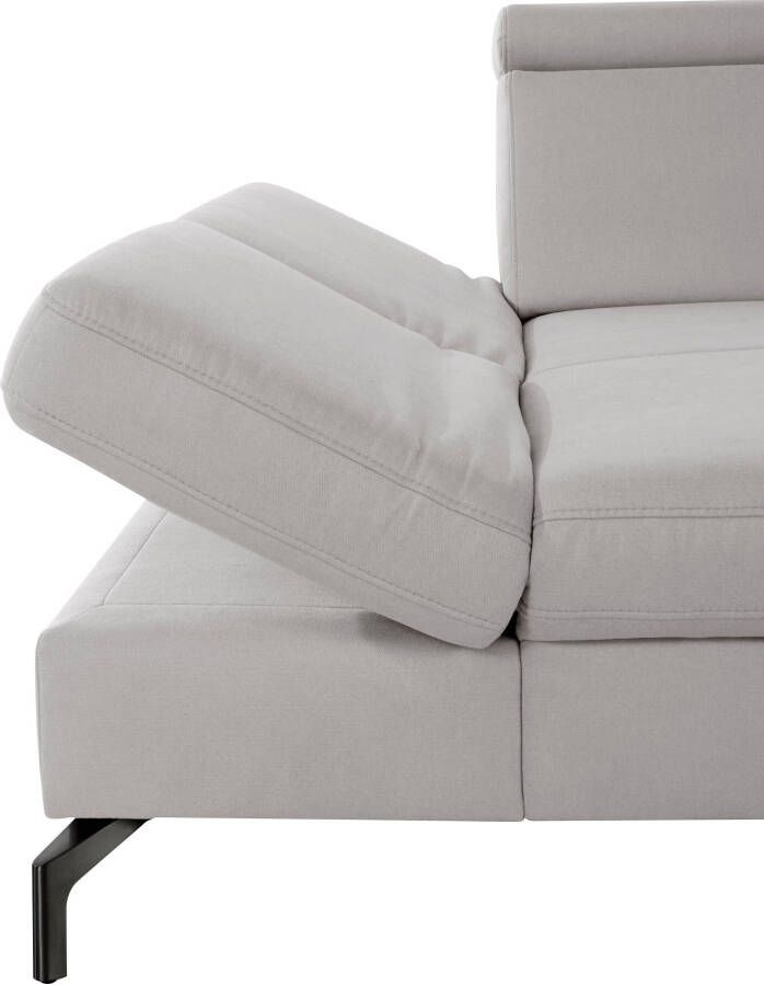 Sit&more Hoekbank Brisbane L-vorm Poothoogte 15 cm inclusief verstelbare zitdiepte armleuningen en hoofdeind - Foto 2