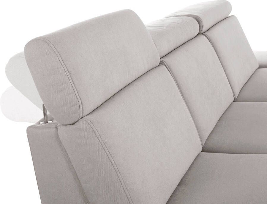 Sit&more Hoekbank Brisbane L-vorm Poothoogte 15 cm inclusief verstelbare zitdiepte armleuningen en hoofdeind - Foto 3