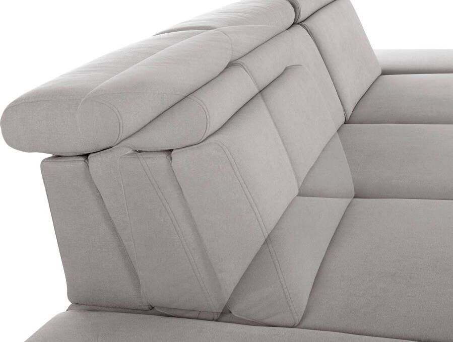 Sit&more Hoekbank Brisbane L-vorm Poothoogte 15 cm inclusief verstelbare zitdiepte armleuningen en hoofdeind - Foto 4