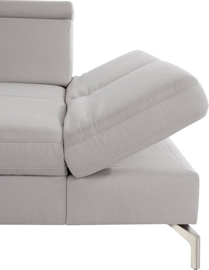 Sit&more Hoekbank Brisbane L-vorm Poothoogte 15 cm inclusief verstelbare zitdiepte armleuningen en hoofdeind - Foto 2