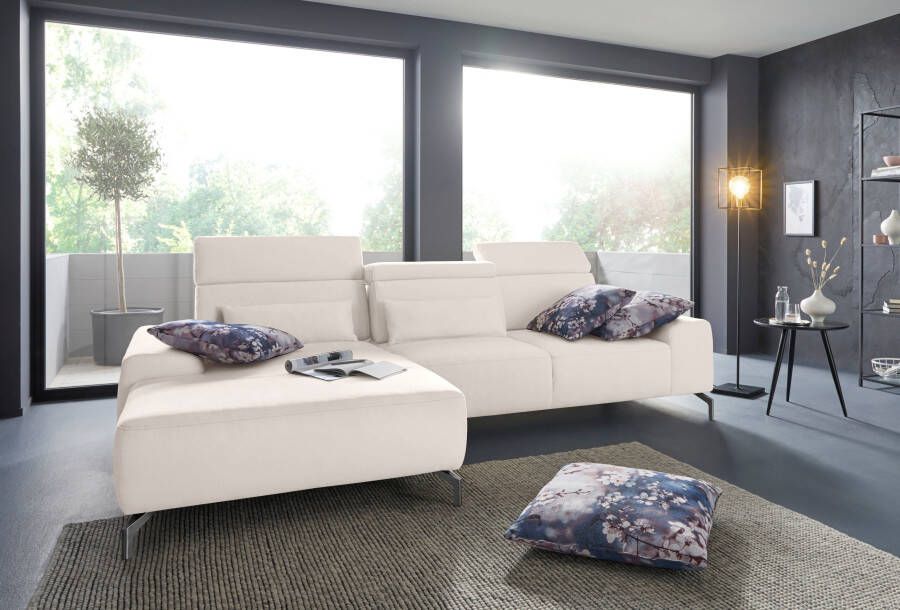 Sit&more Hoekbank Gizeh L-vorm Poothoogte 15 cm inclusief zitdiepteverstelling en verstelbare hoofdsteun - Foto 3