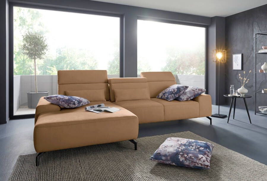 Sit&more Hoekbank Gizeh L-vorm Poothoogte 15 cm inclusief zitdiepteverstelling en verstelbare hoofdsteun - Foto 3