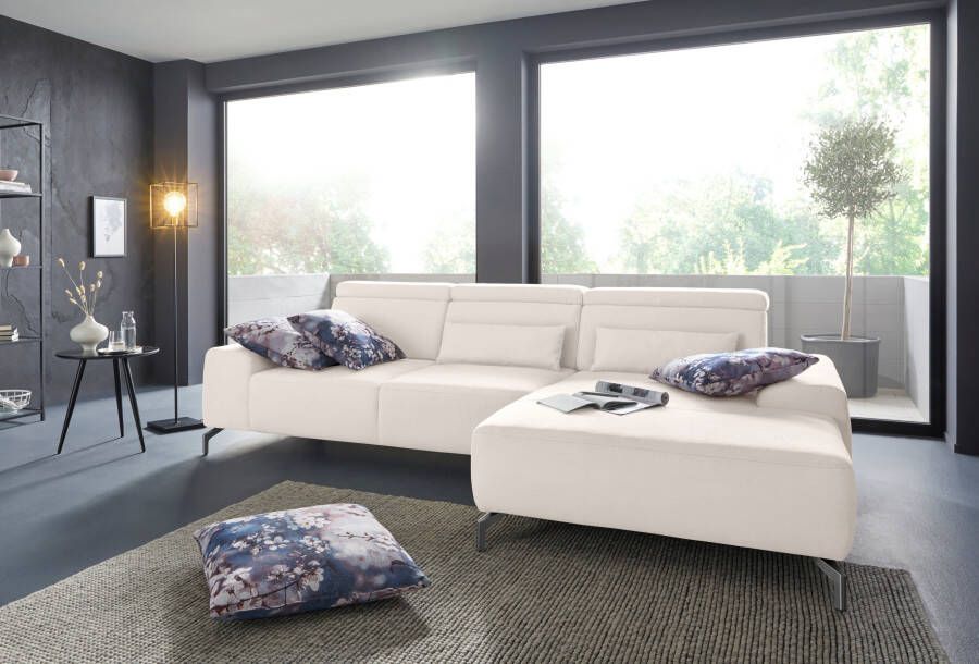 Sit&more Hoekbank Gizeh L-vorm Poothoogte 15 cm inclusief zitdiepteverstelling en verstelbare hoofdsteun - Foto 3