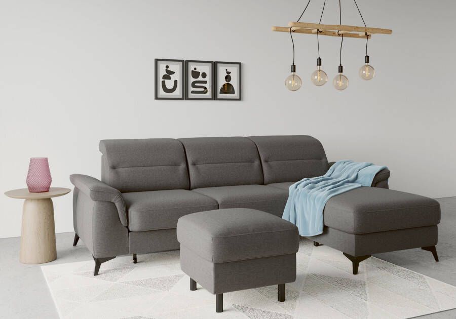 Sit&more Hoekbank Sinatra L-vorm met récamier optioneel met verstelbare hoofdsteun en armleuning - Foto 4