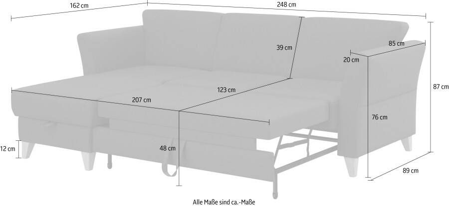Sit&more Hoekbank Visby L-vorm Naar keuze met slaapfunctie en bedkist vrij plaatsbaar - Foto 14