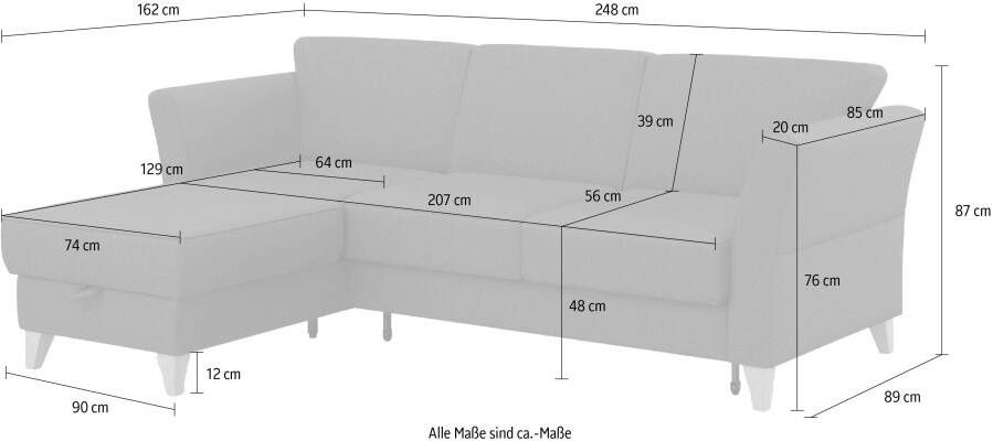 Sit&more Hoekbank Visby L-vorm Naar keuze met slaapfunctie en bedkist vrij plaatsbaar - Foto 12