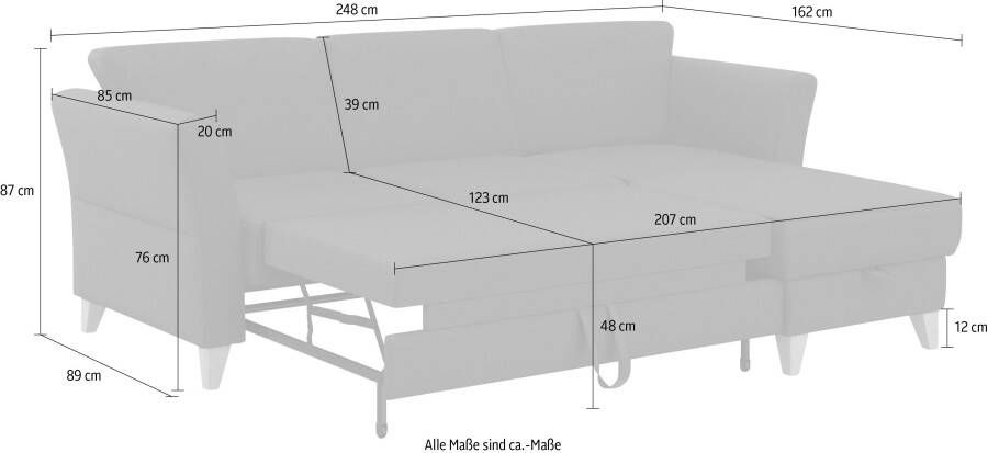 Sit&more Hoekbank Visby L-vorm Naar keuze met slaapfunctie en bedkist vrij plaatsbaar - Foto 8