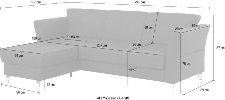 Sit&more Hoekbank Visby L-vorm naar keuze met slaapfunctie en bedkist vrij plaatsbaar - Foto 12
