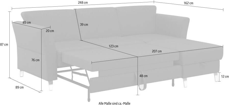 Sit&more Hoekbank Visby L-vorm naar keuze met slaapfunctie en bedkist vrij plaatsbaar - Foto 9