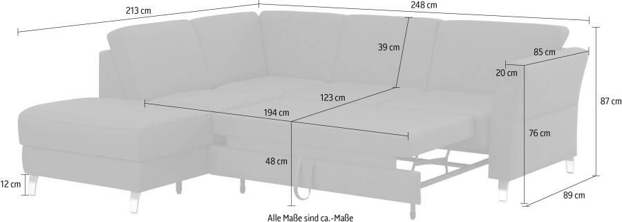 Sit&more Hoekbank Visby L-vorm Naar keuze met slaapfunctie en bergruimte vrij plaatsbaar - Foto 14