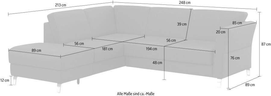 Sit&more Hoekbank Visby L-vorm Naar keuze met slaapfunctie en bergruimte vrij plaatsbaar - Foto 11