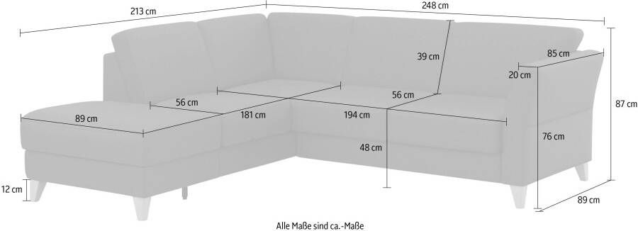 Sit&more Hoekbank Visby L-vorm Naar keuze met slaapfunctie en bergruimte vrij plaatsbaar - Foto 11