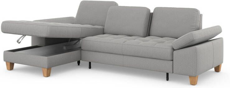 Sit&more Hoekbank Westham L-vorm met récamier met of zonder slaapfunctie bedkist voeten eiken - Foto 10