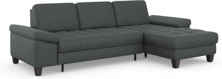 Sit&more Hoekbank Westham L-vorm Récamier met of zonder slaapfunctie bedkist poten in wengékleur - Foto 10