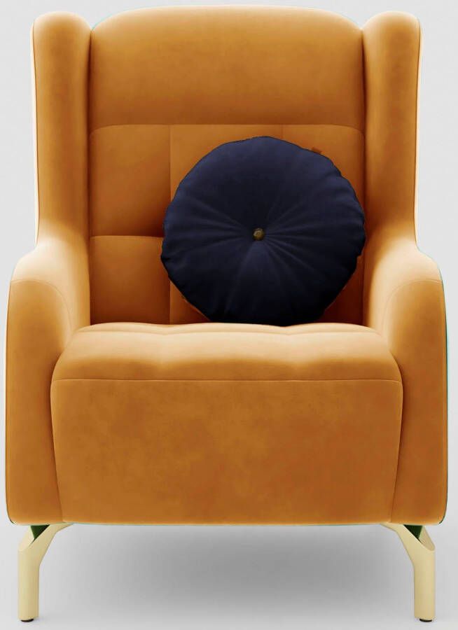 Sit&more Oorfauteuil Orient 11 V inclusief 1 sierkussen met strassteentjes goudkleurige metalen poten - Foto 5
