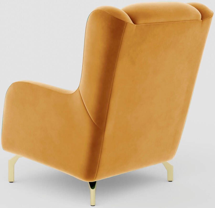 Sit&more Oorfauteuil Orient 11 V inclusief 1 sierkussen met strassteentjes goudkleurige metalen poten - Foto 1