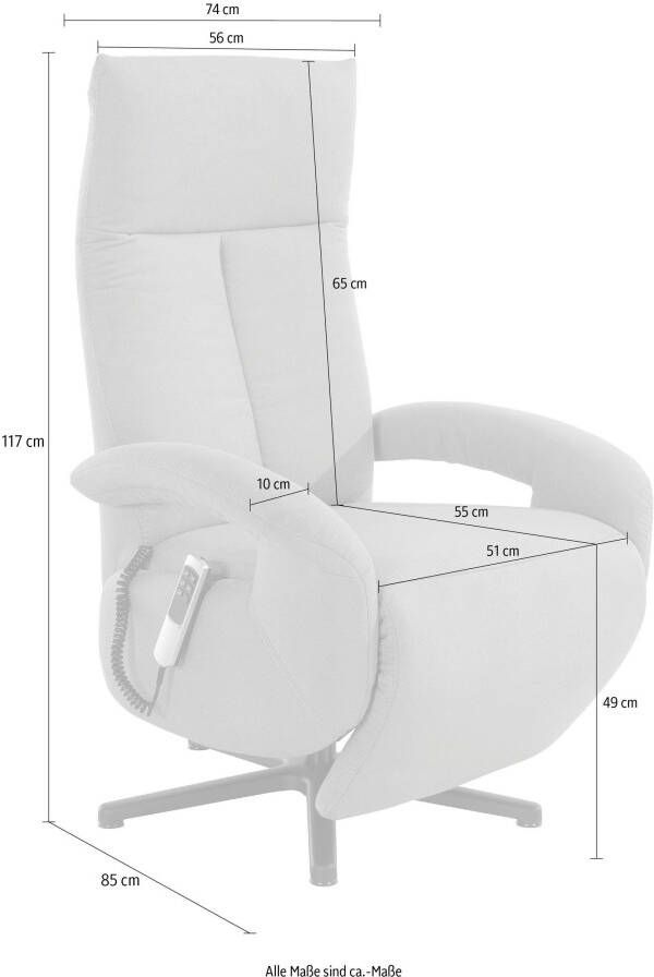 Sit&more Relaxfauteuil Tycoon naar keuze handmatig met twee motoren of met accu of met 2 motoren - Foto 6