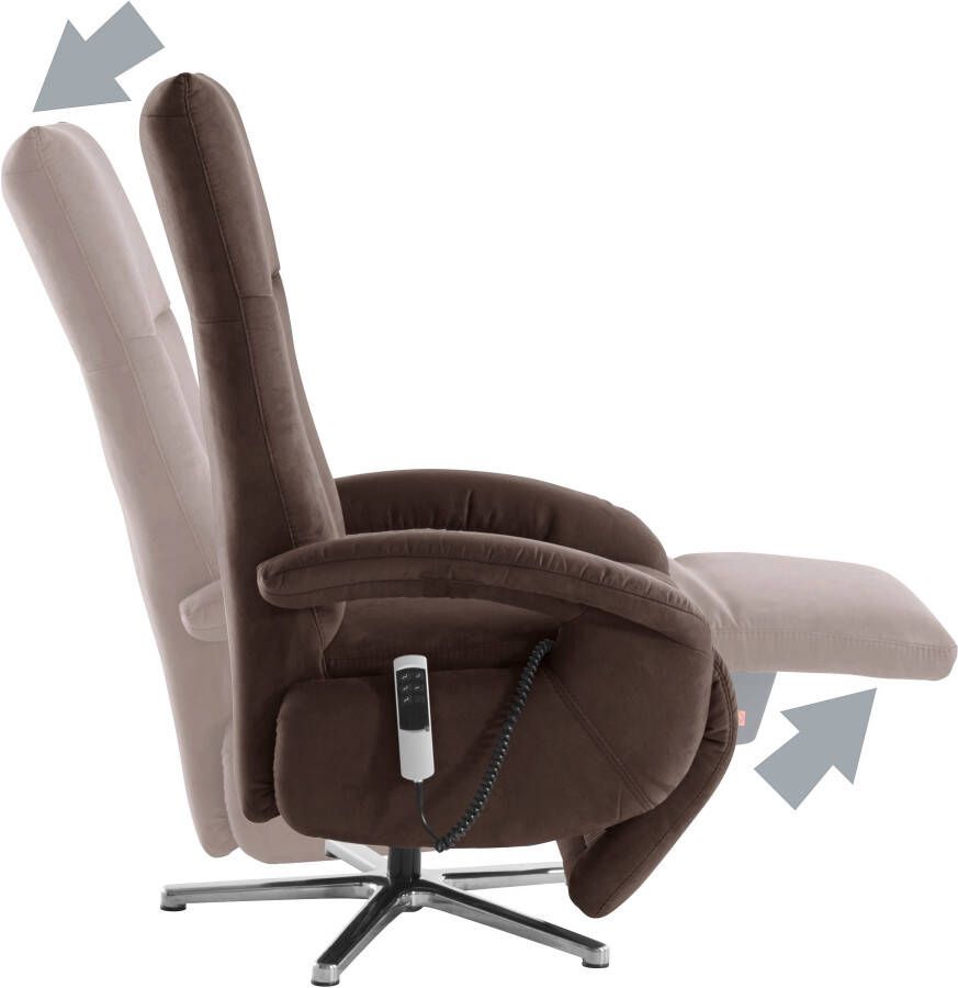 Sit&more Relaxfauteuil Tycoon met verstelbare hoofdsteun en 360° draaifunctie keuze tussen handmatige of elektrische functie ook met accu (draadloos) - Foto 1
