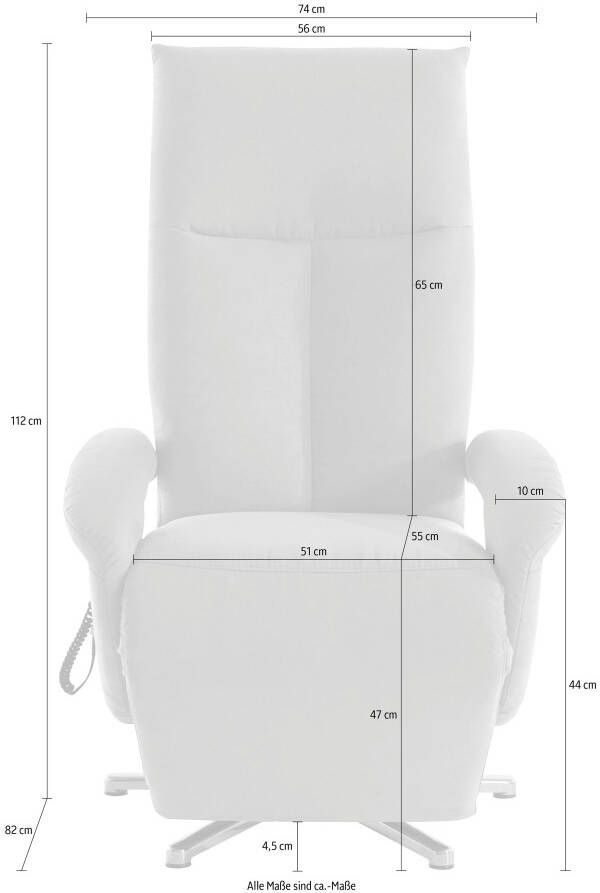 Sit&more Relaxfauteuil Tycoon met verstelbare hoofdsteun en 360° draaifunctie keuze tussen handmatige of elektrische functie ook met accu (draadloos) - Foto 7