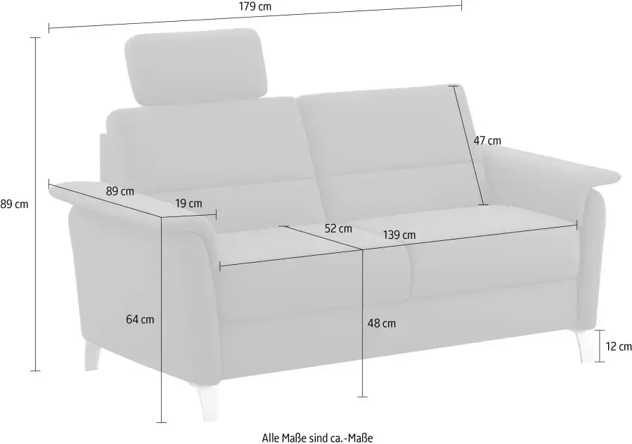 Sit&more 2 5-zitsbank Palmera inclusief binnenvering - Foto 6