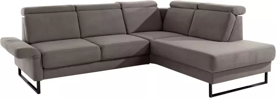sit&more Hoekbank ALAMO met binnenvering naar keuze met verstelbare armleuningen en uittrekzitting motorisch