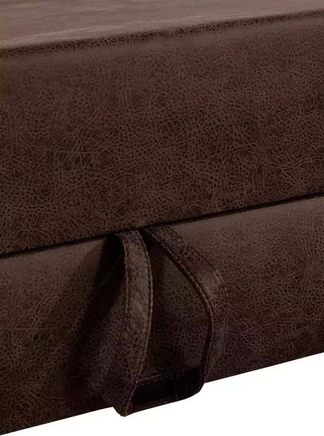 sit&more Hoekbank Bologna met verstelbare hoofdsteun en binnenvering naar keuze met slaapfunctie en lade