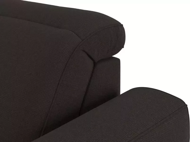 sit&more Hoekbank Durness met binnenvering en hoogwaardige edelstalen poten naar keuze met verstelbare hoofdsteun slaapfunctie en bergruimte of met slaapfunctie en bedkist
