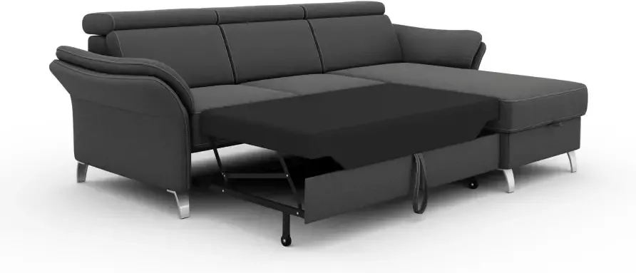 Sit&more Hoekbank Vincenzo L-vorm met verstelbare hoofdsteun naar keuze met slaapfunctie bedkist - Foto 6