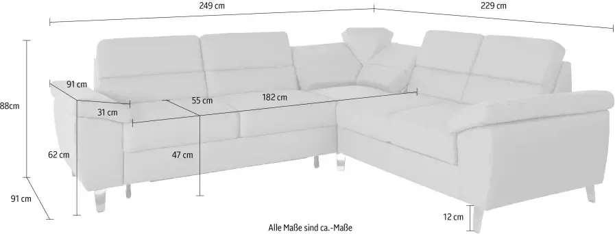 Sit&more Hoekbank Sorano L-Form naar keuze met slaap- en relaxfunctie met bedkist - Foto 2