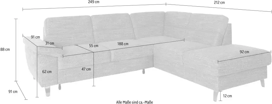 Sit&more Hoekbank Sorano L-vorm naar keuze met slaapfunctie en bedkist - Foto 4