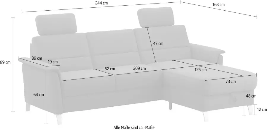 Sit&more Hoekbank Palmera L-vorm Binnenvering naar keuze met slaapfunctie en met zonder bergruimte