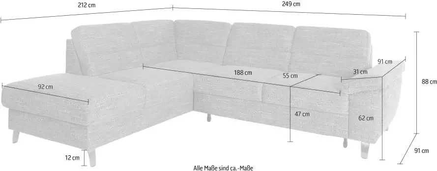 Sit&more Hoekbank Sorano L-vorm naar keuze met slaapfunctie en bedkist - Foto 4