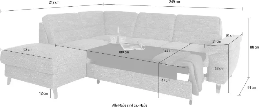 Sit&more Hoekbank Sorano L-vorm naar keuze met slaapfunctie en bedkist - Foto 2