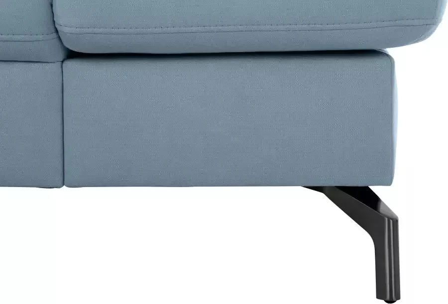 sit&more Hoekbank Poothoogte 15 cm inclusief verstelbare zitdiepte armleuningen en hoofdeind
