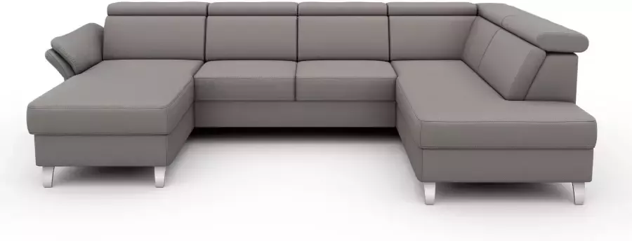 Sit&more Zithoek Vincenzo U-vorm met verstelbare hoofdsteun naar keuze met slaapfunctie bedkist - Foto 4