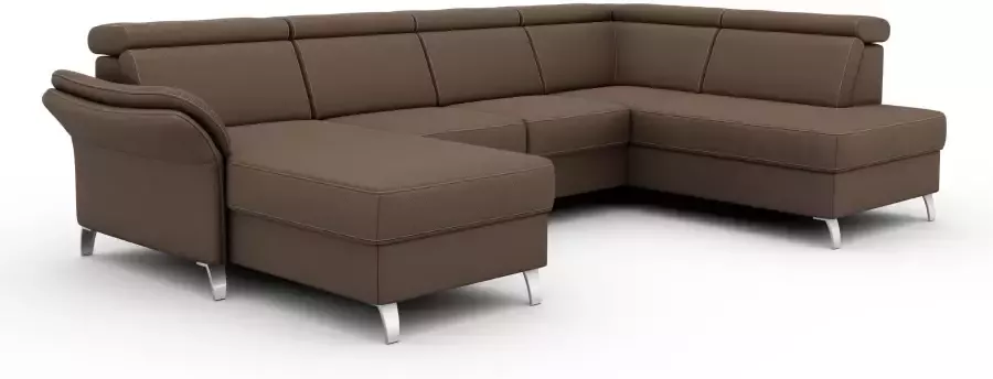 Sit&more Zithoek Vincenzo U-vorm met verstelbare hoofdsteun naar keuze met slaapfunctie bedkist - Foto 7