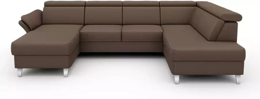 Sit&more Zithoek Vincenzo U-vorm met verstelbare hoofdsteun naar keuze met slaapfunctie bedkist - Foto 8