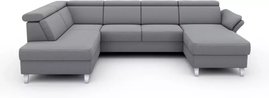 Sit&more Zithoek Vincenzo U-vorm met verstelbare hoofdsteun naar keuze met slaapfunctie bedkist - Foto 6