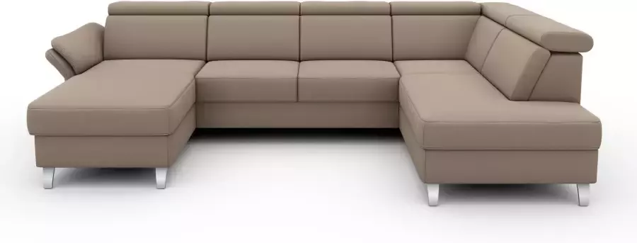 Sit&more Zithoek Vincenzo U-vorm met verstelbare hoofdsteun naar keuze met slaapfunctie bedkist - Foto 8