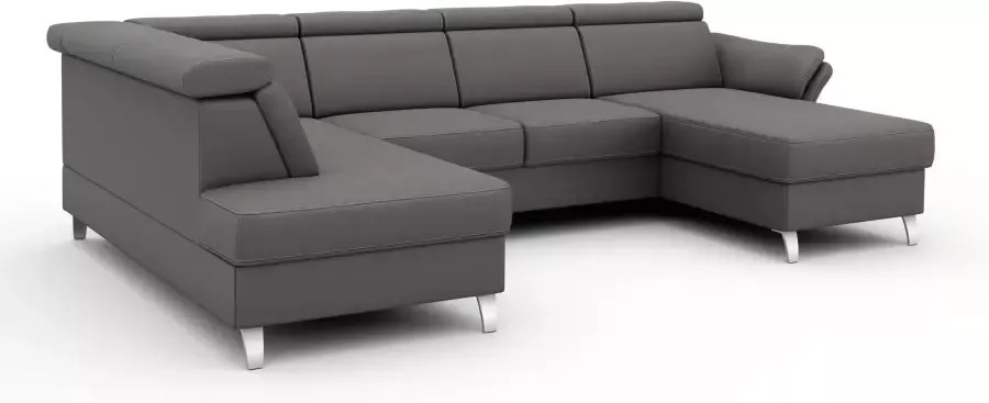 Sit&more Zithoek Vincenzo U-vorm met verstelbare hoofdsteun naar keuze met slaapfunctie bedkist - Foto 7