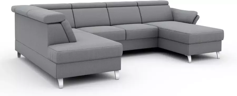 Sit&more Zithoek Vincenzo U-vorm met verstelbare hoofdsteun naar keuze met slaapfunctie bedkist - Foto 6