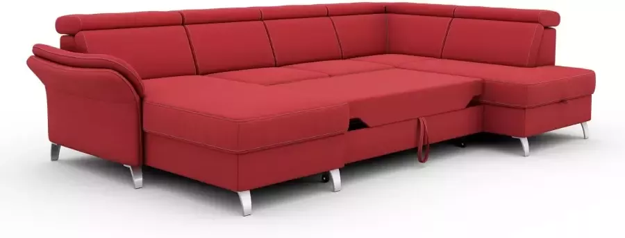 Sit&more Zithoek Vincenzo U-vorm met verstelbare hoofdsteun naar keuze met slaapfunctie bedkist - Foto 7