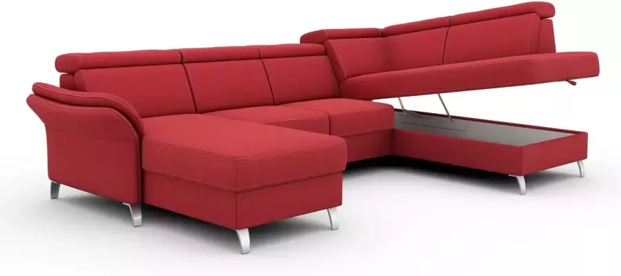 Sit&more Zithoek Vincenzo U-vorm met verstelbare hoofdsteun naar keuze met slaapfunctie bedkist - Foto 4