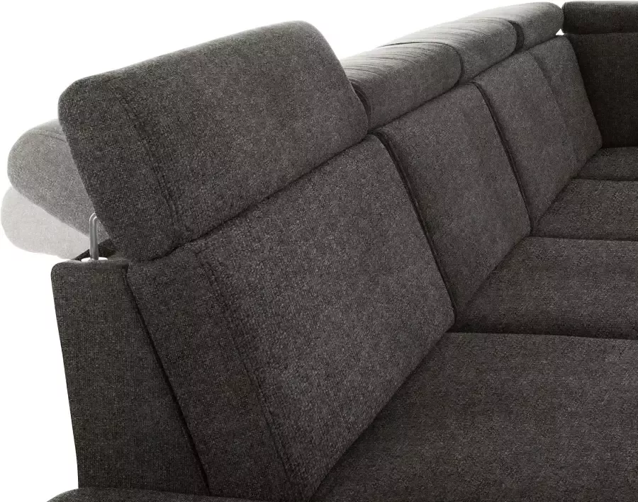 sit&more Zithoek Poothoogte 12 cm inclusief verstelbare zitdiepte armleuningen en hoofdeind