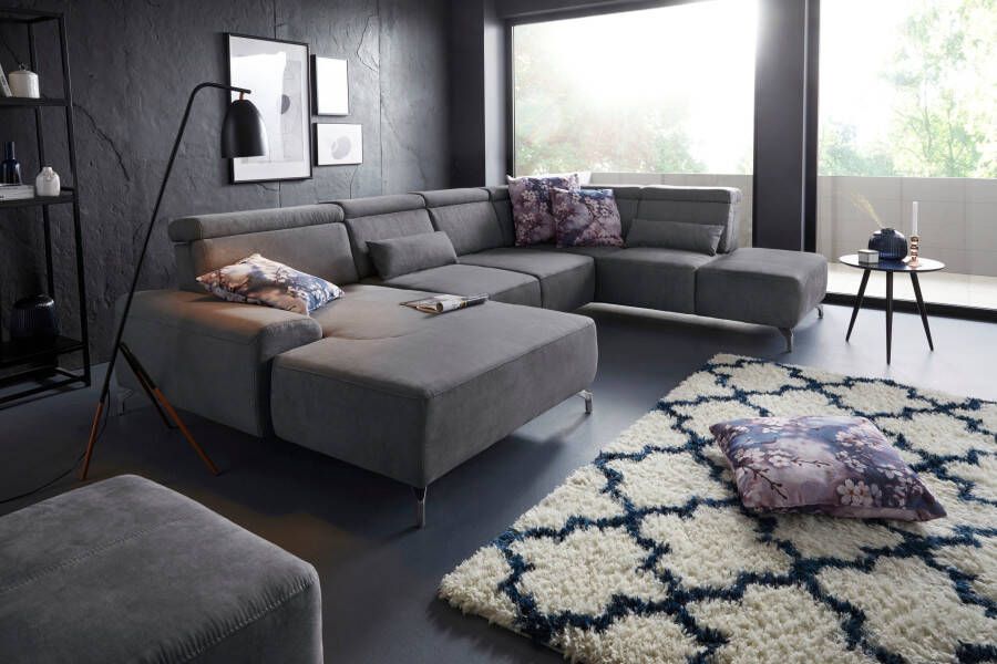 Sit&more Zithoek Gizeh U-vorm 12 cm poothoogte inclusief zitdiepteverstelling en verstelbare hoofdsteun - Foto 3