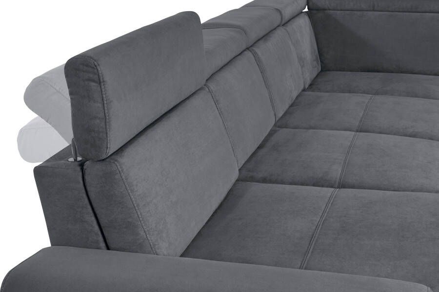 Sit&more Zithoek Gizeh U-vorm 12 cm poothoogte inclusief zitdiepteverstelling en verstelbare hoofdsteun - Foto 4